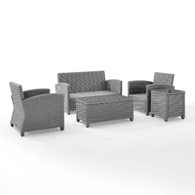 5pc Bradenton Outdoor Steel Conversation Set Gray - Crosley 7 5pc Bradenton Outdoor Steel Conversation Set Gray - Crosley - Image 7
