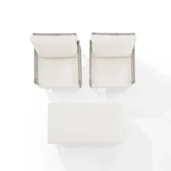 3pc Thatcher Outdoor Steel Chair & Ottoman Set Creme/Driftwood - Crosley 23 3pc Thatcher Outdoor Steel Chair & Ottoman Set Creme/Driftwood - Crosley -Crosley Sales Store GUEST a390d94d 856f 4d8d 9122 2bded0818ccf