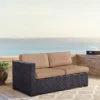 Biscayne Loveseat With Mocha Cushions Brown - Crosley