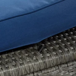 9pc Wicker Patio Conversation Set With Cushions - Blue - GODEER -Crosley Sales Store GUEST a4117cc2 8716 4bf9 9c57 8076ae575541