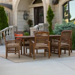 7pc Acacia Wood Patio Dining Set With Cushions - Saracina Home -Crosley Sales Store GUEST a451277b 3ed7 403f 81d1 4b7c21d4cf6f