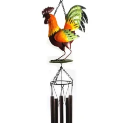 Direct International Home & Garden Rooster Wind Chime - One Wind Chime 43.0 Inches - Music Tingling Farm Animal - - Metal - Multicolored -Crosley Sales Store GUEST a459e83d 9424 4d81 b39e e9bea6a519b1