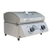 2-Burner Portable Tabletop Stainless Steel Propane Gas Grill Model 13742 - Monument Grills