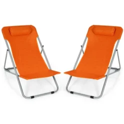 Costway Set Of 2 Beach Chair Portable 3-Position Lounge Chair W/ Headrest BlueGreenOrange 22 Costway Set Of 2 Beach Chair Portable 3-Position Lounge Chair W/ Headrest BlueGreenOrange -Crosley Sales Store GUEST a63980b5 b231 4e3d bf2c 4fcc87b2dfa8