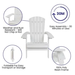 Merrick Lane Set Of 2 Weather Resistant Folding Adirondack Patio Chairs With Vertical Lattice Backs And Comfort Foam Cushions 24 Merrick Lane Set Of 2 Weather Resistant Folding Adirondack Patio Chairs With Vertical Lattice Backs And Comfort Foam Cushions -Crosley Sales Store GUEST a6651ba2 785c 4d45 9ac5 09da06742a82