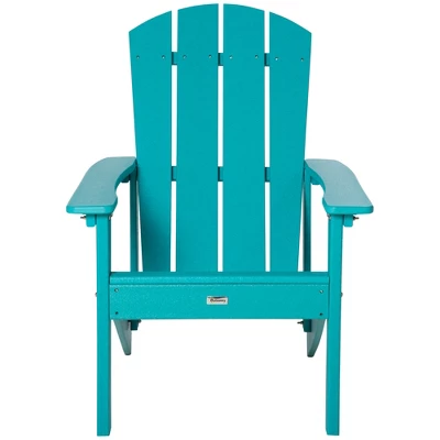 Outsunny Plastic Adirondack Chair, Outdoor Fire Pit Seating HDPE Lounger Chair With High Back And Wide Seat For Patio, Backyard, Garden 3 Outsunny Plastic Adirondack Chair, Outdoor Fire Pit Seating HDPE Lounger Chair With High Back And Wide Seat For Patio, Backyard, Garden - Image 3