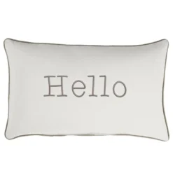 Indoor/Outdoor Hello Embroidered Lumbar Throw Pillow - Sorra Home -Crosley Sales Store GUEST a6cddfb3 423e 4b38 97f9 8dbf137882de