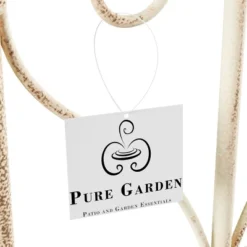 Set Of 2 Garden Trellises - For Climbing And Potted Plants - Decorative Scroll Metal Panels With 7.75-Inch Stakes By Pure Garden (White) -Crosley Sales Store GUEST a6ee2d50 5716 4b21 864b da2dfb7189a8