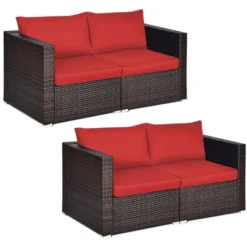 Costway 4PCS Patio Rattan Corner Sofa Sectional Furniture SetBlueBeigeNavy Cushion 23 Costway 4PCS Patio Rattan Corner Sofa Sectional Furniture SetBlueBeigeNavy Cushion -Crosley Sales Store GUEST a86340fe 2770 4946 a50d 7338f9c445ef