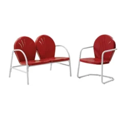 Griffith 2pc Outdoor Seating Set - Bright Red - Crosley 11 Griffith 2pc Outdoor Seating Set - Bright Red - Crosley -Crosley Sales Store GUEST a8d69f37 b3f0 40b1 97ec 2b207daa1ea8