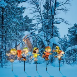 26IN PEANUTS PRE-LIT PVC PATHWAY MARKERS 5 CT SKATING V2