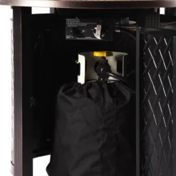 Oakland Living 5pc Aluminum Outdoor Patio Fire Pit Dining With 34" Round Fire Table Copper/Beige -Crosley Sales Store GUEST a9e156a3 9510 417f 9503 9c79906c8628