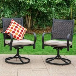 Rattan Wicker 360 Swivel Patio Dining Chairs - Captiva Designs 12 Rattan Wicker 360 Swivel Patio Dining Chairs - Captiva Designs -Crosley Sales Store GUEST aba68a3f fd1d 46cd bf0a d343681e2be8