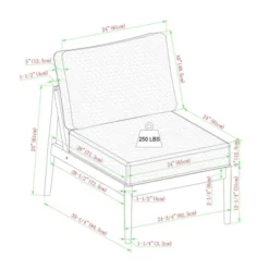 Saracina Home 4pc Modern Boho Eucalyptus Spindle Outdoor Sectional Set -Crosley Sales Store GUEST abd1fb09 b5d5 4ec6 aabe c7f92af6d682