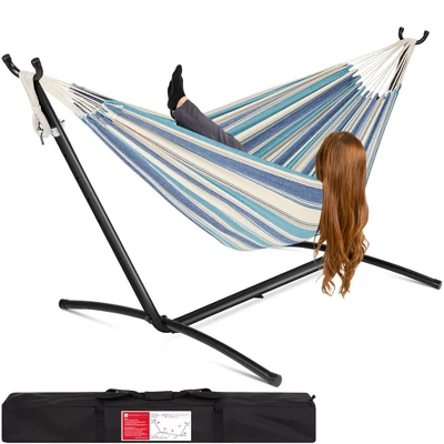 Best Choice Products 2-Person Brazilian-Style Cotton Double Hammock With Stand Set W/ Carrying Bag 10 Best Choice Products 2-Person Brazilian-Style Cotton Double Hammock With Stand Set W/ Carrying Bag - Image 10