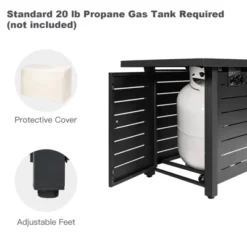 Tangkula 9 PCS Rattan Dinning Set Wicker Sofa W/Propane Gas Fire Pit 60,000 Btu Heater 23 Tangkula 9 PCS Rattan Dinning Set Wicker Sofa W/Propane Gas Fire Pit 60,000 Btu Heater -Crosley Sales Store GUEST afb11881 9897 43cb b507 ed5f5bb9717c