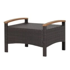Costway Set Of 2 Patio Rattan Ottoman Footrest Cushions Wooden Handle Off WhiteBrownRedNavy 16 Costway Set Of 2 Patio Rattan Ottoman Footrest Cushions Wooden Handle Off WhiteBrownRedNavy -Crosley Sales Store GUEST afddaf28 1e4f 496c a6c8 1b448d6f108a