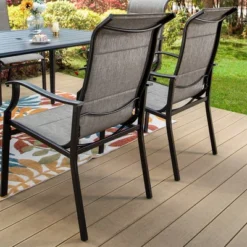 9pc Patio Dining Set With Expandable Steel Table & Padded Arm Chairs - Captiva Designs -Crosley Sales Store GUEST b1256825 ba35 4ad4 9c4d de8cc5f80058