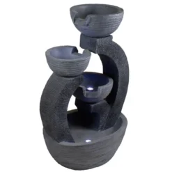 Northlight 31.5" Black Lighted Three-tier Outdoor Garden Water Fountain -Crosley Sales Store GUEST b2d6d24f ce70 4c39 9e63 883a9fdfb4b0
