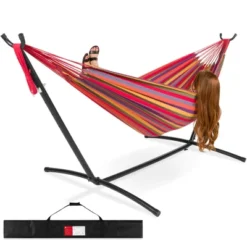 Best Choice Products 2-Person Brazilian-Style Cotton Double Hammock With Stand Set W/ Carrying Bag 24 Best Choice Products 2-Person Brazilian-Style Cotton Double Hammock With Stand Set W/ Carrying Bag -Crosley Sales Store GUEST b4e65dce eabc 4242 8bec 0ac676761048