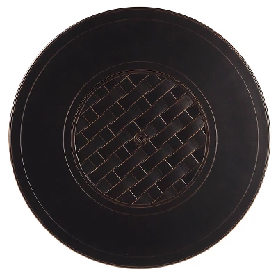 Oakland Living 5pc Deep Seating Swivel Aluminum Outdoor Patio Fire Pit Dining Set With 44" Round Fire Table With Weave Pattern Copper 4 Oakland Living 5pc Deep Seating Swivel Aluminum Outdoor Patio Fire Pit Dining Set With 44" Round Fire Table With Weave Pattern Copper - Image 4