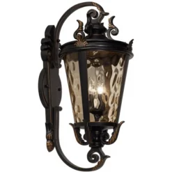 John Timberland Casa Marseille Rustic Outdoor Wall Light Fixture Veranda Bronze Ornate Scroll 36" Champagne Hammered Glass For Post Exterior Barn Deck -Crosley Sales Store GUEST b82dfa81 516a 4e95 a6eb 83bd3deb684e