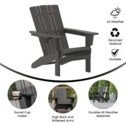 Emma And Oliver Set Of 2 Adirondack Chairs With Cup Holders, Weather Resistant HDPE Adirondack Chairs 16 Emma And Oliver Set Of 2 Adirondack Chairs With Cup Holders, Weather Resistant HDPE Adirondack Chairs -Crosley Sales Store GUEST b87c81f5 1de3 4b2b a36b 7c9a495ee720