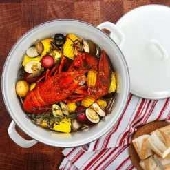 Martha Stewart Enamel On Steel 16 Quart Lobster Pot In Cream -Crosley Sales Store GUEST b8922619 9afc 4c1b ab2d ed10eea0d33e