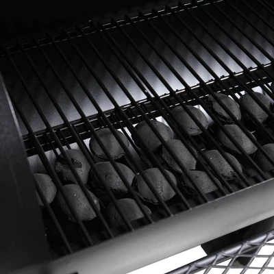 Captiva Designs E02GR006 Offset Charcoal Smoker - Black 2 Captiva Designs E02GR006 Offset Charcoal Smoker - Black - Image 2