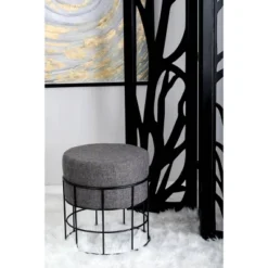Metal Fabric Patio Garden Stool - Olivia & May -Crosley Sales Store GUEST b8f648c6 c7f6 4e3a 9984 ee2c48692e12
