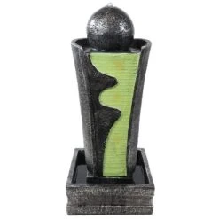 Sunnydaze Decor Sunnydaze 39"H Electric Polyresin Art Deco Modern Rippling Stream Outdoor Water Fountain -Crosley Sales Store GUEST b9354ca7 52ad 4b68 82d0 44129b90f40d