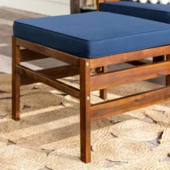 3pc Modular Acacia Wood Patio Chat Set With Cushions - Saracina Home -Crosley Sales Store GUEST bac9860b 3e03 4d90 85a0 e710ace33155