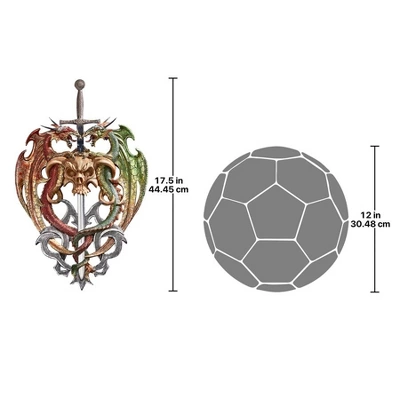 Design Toscano Hell-Bent Dragon Protectors Of The Sword Wall Sculpture 3 Design Toscano Hell-Bent Dragon Protectors Of The Sword Wall Sculpture - Image 3