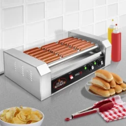 Olde Midway Electric Hot Dog Roller Grill Cooker, Commercial Grade Machine -Crosley Sales Store GUEST be50d501 206d 4bde 871e 099e450ede09