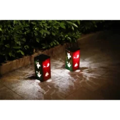 Techko Maid LED Solar 10.8" Portable Christmas Cut Out Decorative Outdoor Lantern Clear -Crosley Sales Store GUEST bef2333c 724b 4927 877d 21f255545887