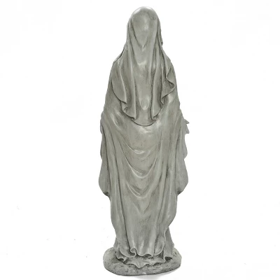 LuxenHome 30.5" H Virgin Mary Indoor Outdoor Statue Garden Statues, Gray Or Ivory 10 LuxenHome 30.5" H Virgin Mary Indoor Outdoor Statue Garden Statues, Gray Or Ivory - Image 10