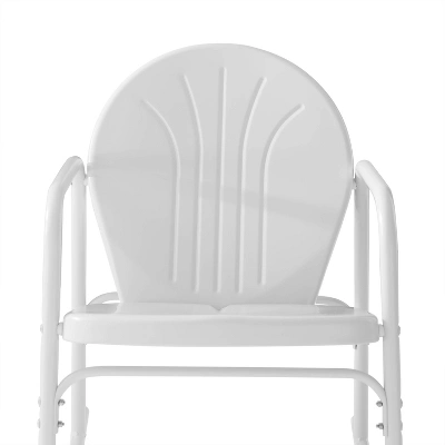 Griffith 3pc Outdoor Rocking Chair Set - White - Crosley 7 Griffith 3pc Outdoor Rocking Chair Set - White - Crosley - Image 7