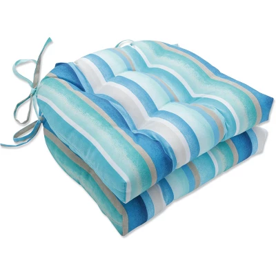 Pillow Perfect 2pc Indoor Outdoor Tufted Seat Cushions Dina 6 Pillow Perfect 2pc Indoor Outdoor Tufted Seat Cushions Dina - Image 6