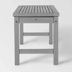 Ravenscroft Modern Boho Acacia Wood Slat Top Outdoor Dining Bench - Gray Wash - Saracina Home -Crosley Sales Store GUEST c4b70868 1e98 4315 bb2c ee5108b830db