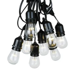 Novelty Lights Edison Outdoor String Lights With 15 Suspended Sockets Black Wire 48 Feet -Crosley Sales Store GUEST c4f2896e d5b2 4f03 8b56 7bda33dfc068