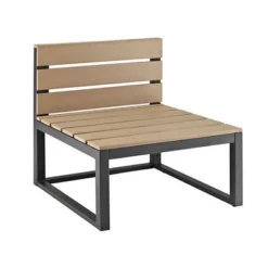 4pc Metal & Wood All Weather Patio Sectional Set - Natural - Saracina Home -Crosley Sales Store GUEST c5320dab 24ad 4797 869a 0ca6e9681128