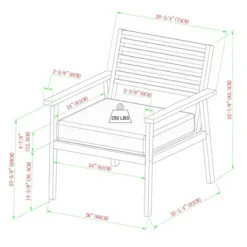 Saracina Home Mid-Century Modern Slatted Outdoor Acacia Arm Chair 9 Saracina Home Mid-Century Modern Slatted Outdoor Acacia Arm Chair -Crosley Sales Store GUEST c5373106 fe50 4bc9 a5c2 413de41b73ee