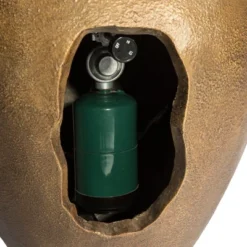 Teamson Home Outdoor 22 Inch Water Fountain Pot With Fire Pit And Fire Glass, Brown -Crosley Sales Store GUEST c55a08e7 c289 43d5 a01b 411715f6e1d5