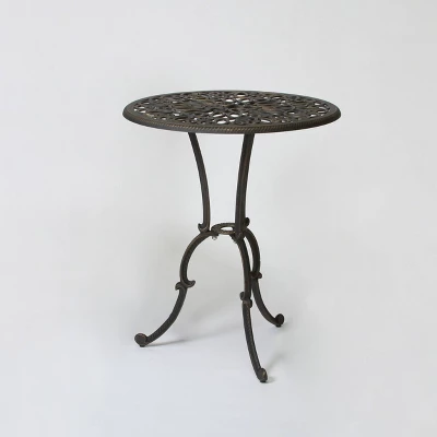 Thomas 3pc Cast Aluminum Patio Bistro Set - Dark Gold - Christopher Knight Home 2 Thomas 3pc Cast Aluminum Patio Bistro Set - Dark Gold - Christopher Knight Home - Image 2