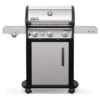 Weber Spirit SP-335 Stainless Steel 3 Burner 32000 BTUs Lidded Liquid Propane Gas Grill With 529 Sq In Cooking Area, Side Burner, And Sear Station