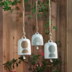 5" Ceramic Hanging Bell Circles White/Green - Sagebrook Home 5 5" Ceramic Hanging Bell Circles White/Green - Sagebrook Home -Crosley Sales Store GUEST c7010878 8a23 4b84 9932 ab41d36fee14