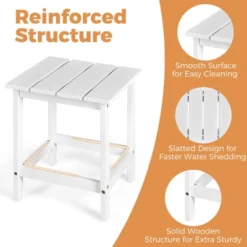 Tangkula 15" Outdoor Square Side End Table Wooden Coffee Table Suitable For Garden Patio Balcony White/Gray/Black 9 Tangkula 15" Outdoor Square Side End Table Wooden Coffee Table Suitable For Garden Patio Balcony White/Gray/Black -Crosley Sales Store GUEST c8edcb3f 3c03 430b 936c 4d9fcbd1a900