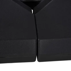 Outsunny 4-Piece Outdoor Patio Offset Umbrella Base Stand Weight Holder W/ Cross Base For Powerful Support, 158lbs Sand Or 132lbs Water Filled, Black -Crosley Sales Store GUEST c9c4b5fe 5053 4d7b 9ac3 ce9ed5a8550c