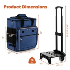 Costway 50-Can 3-in-1 Insulated Rolling Cooler With Adjustable Handle & Bottom Plate Blue/Grey -Crosley Sales Store GUEST c9fd2cca 6117 4200 85b8 3d7777f646df