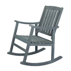 Penny Classic Slat-Back Acacia Wood Patio Outdoor Rocking Chair - JONATHAN Y -Crosley Sales Store GUEST ca09f55d 2b4b 452e bf2f e5edb4fbd6e8